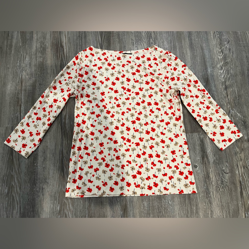 Ann Taylor XS Floral Long Sleeve Top